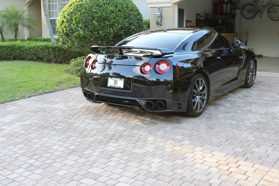 Akrapovic Titanium Exhaust with Carbon Tips on a GT-R