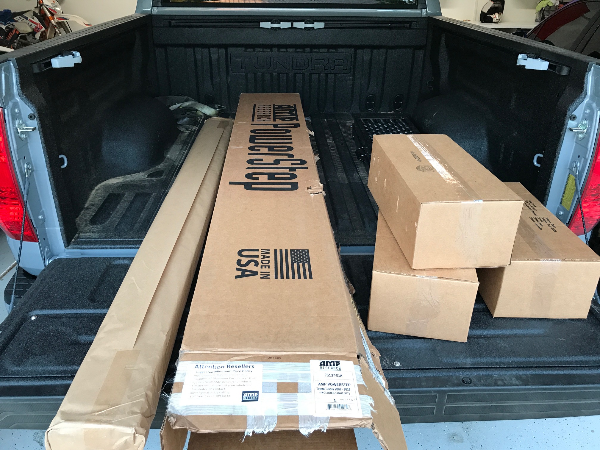 Toyota Tundra AMP Research Side Steps Installed