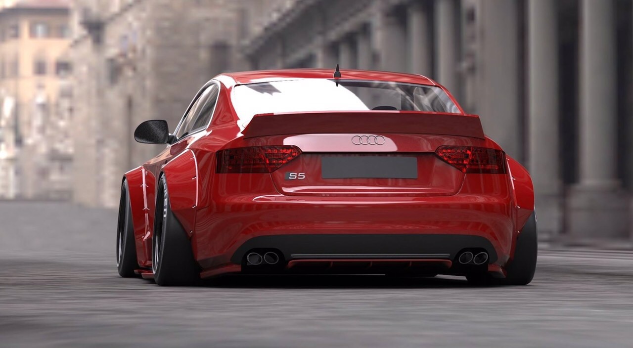 Liberty Walk Audi S5 A5 Super Wide Body Kit Renderings Vivid Racing News