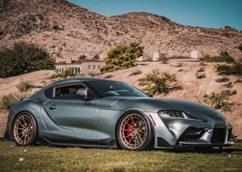 Toyota Supra MK5 Lowered with VR Forged D03-R in Bronze