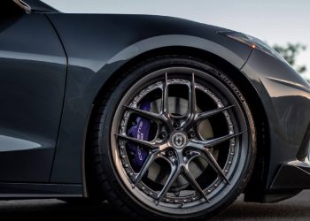 Chevrolet C8 Corvette with HRE S101SC Wheels in Polished Dark Clear