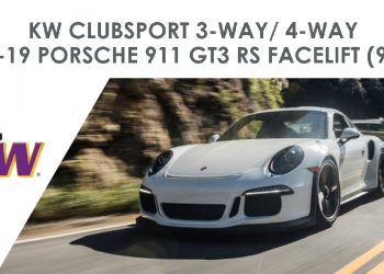 New KW Clubsport 3-Way Coilover Kit for ’18-’19 Porsche 911 GT3 RS