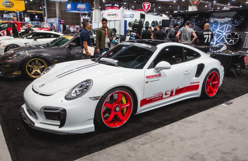 Vorsteiner Porsche 991 Turbo on Advan Racing GT Centerlock Wheels SEMA