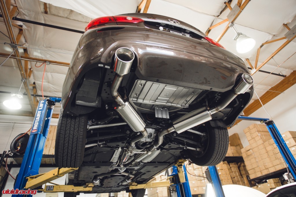 Stillen CatBack Exhaust and Intake installed on Infiniti Q50 Vivid