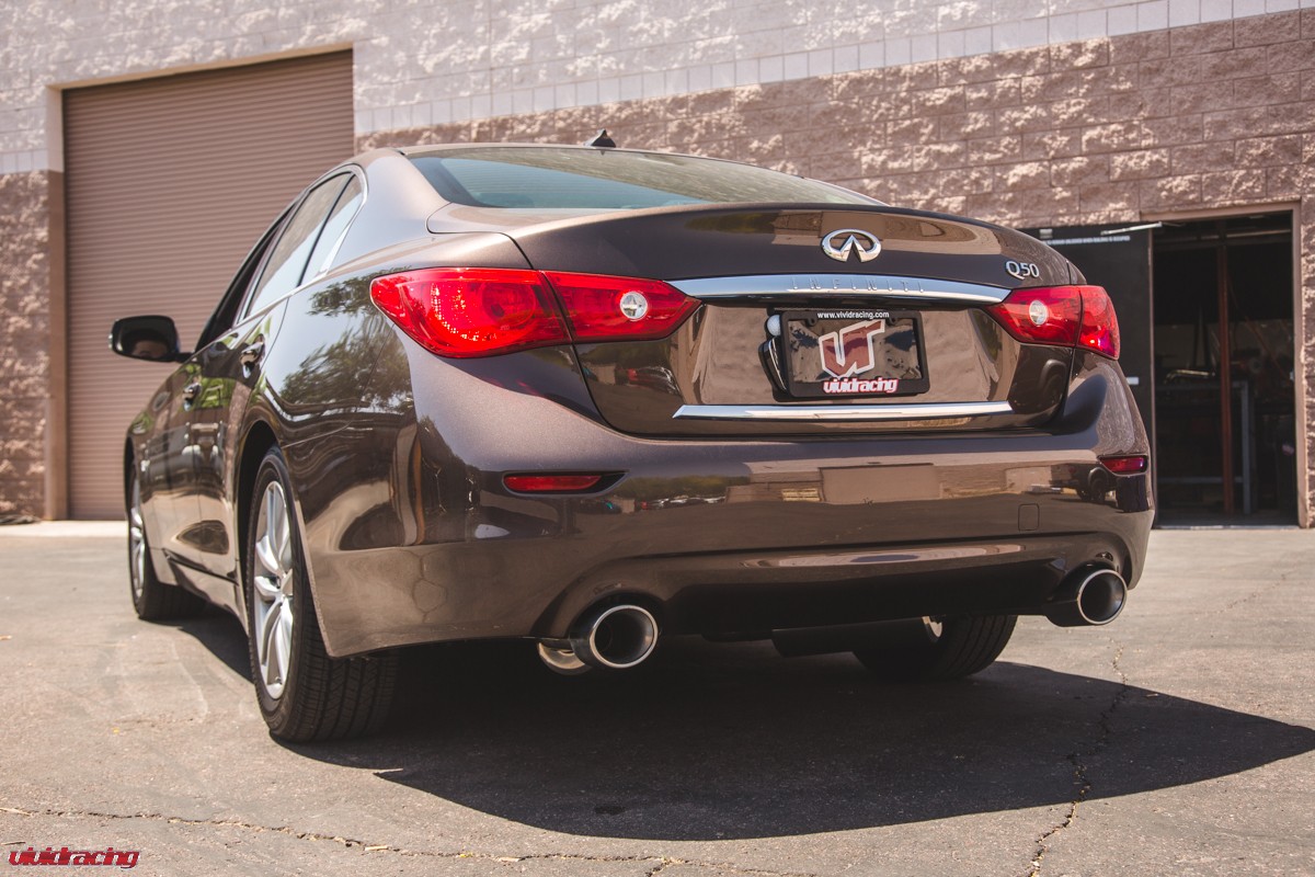 Stillen Cat-Back Exhaust and Intake installed on Infiniti Q50