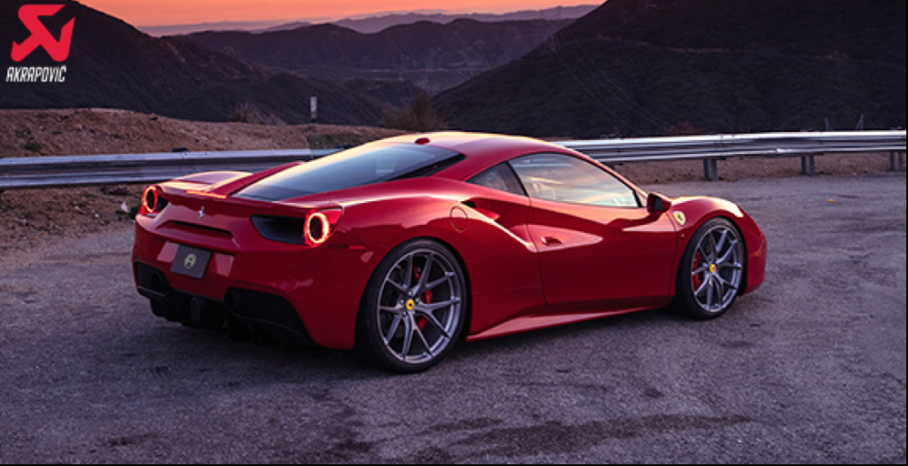 Akraporiv exhaust system, Ferrari 488 GTB