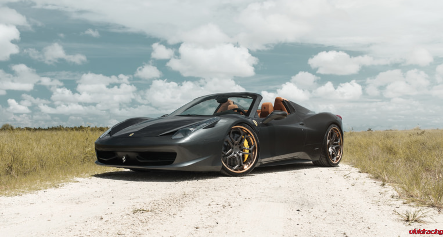 Ferrari 458 Spider, Velos Designwerks XX wheels, matte black, polished, candy paint