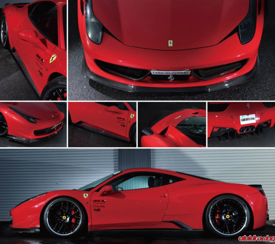 Lamborghini Aventador, Leap Design, carbon fiber aerodynamic parts, Ferrari 458 Italia