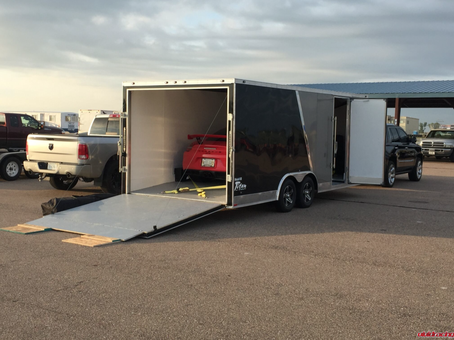 FabSpeed, tow hooks, tie downs, red powder coating, Porsche GT4 Cayman