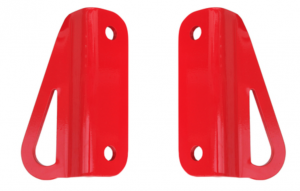 FabSpeed, tow hooks, tie downs, red powder coating, Porsche GT4 Cayman