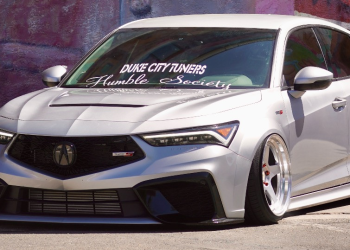 Slammed silver Acura A-Type