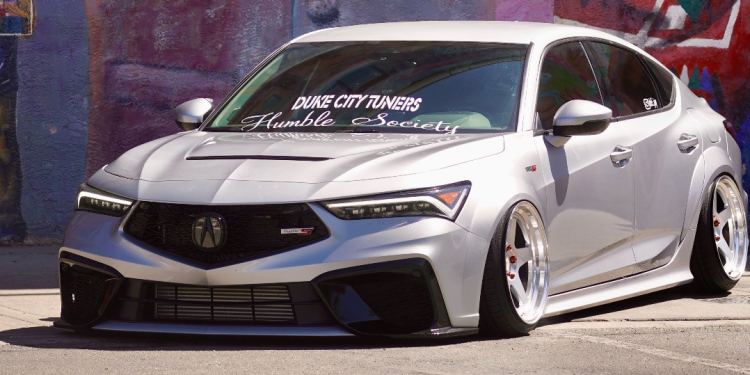 Slammed silver Acura A-Type