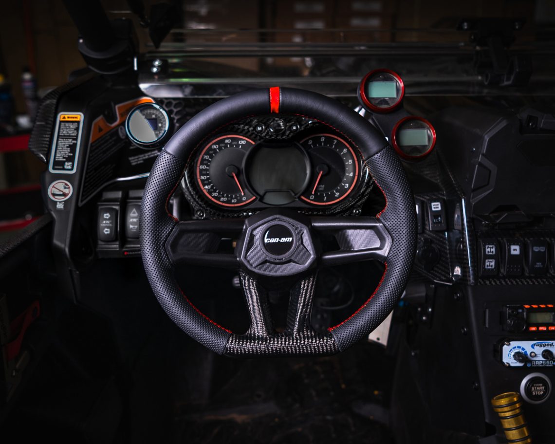 Custom CanAm X3 Steering Wheels with Carbon Fiber Now Available
