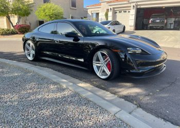 Porsche Taycan 4S Black with 22-Inch D10 Forged Wheels