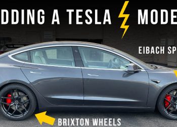 Putting Brixton Forged RF7 Wheels and Eibach Lowering Springs on a 2020 Model 3 Tesla