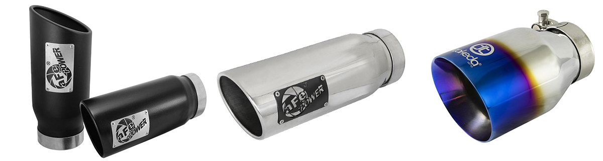 Clamp On Design. Jinsanity Performance 4x8x15Inch Universal Exhaust Tip Stainless Steel Diesel Exhaust Tailpipe Tip 