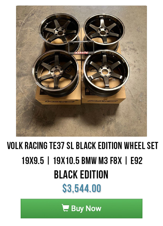 Volk Racing TE37 SL Black Edition Wheel Set 19x9.5 | 19x10.5 BMW M3 F8x | E92