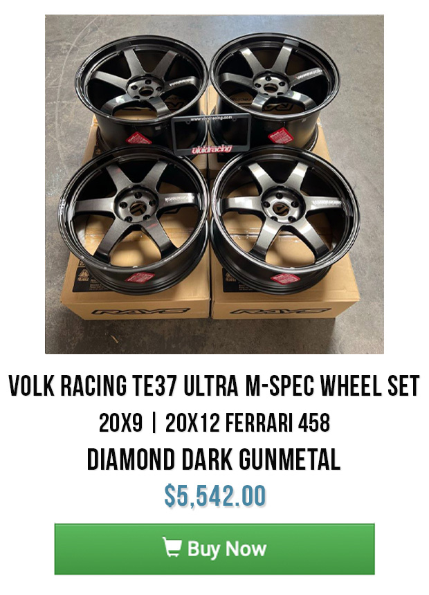 Volk Racing TE37 Ultra M-Spec Wheel 20x9 | 20x12 Diamond Dark Gunmetal Ferrari 458