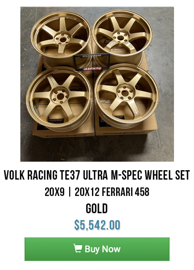 Volk Racing TE37 Ultra M-Spec Wheel 20x9 | 20x12 Gold Ferrari 458
