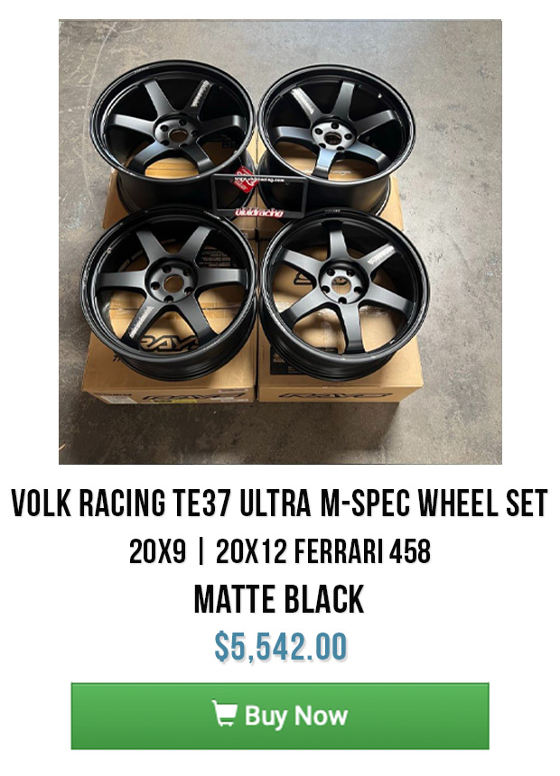Volk Racing TE37 Ultra M-Spec Wheel 20x9 | 20x12 Matte Black Ferrari 458