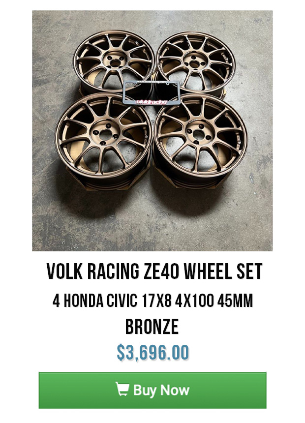 Volk Racing ZE40 Wheel Set of 4 Honda Civic 17x8 4x100 45mm Bronze