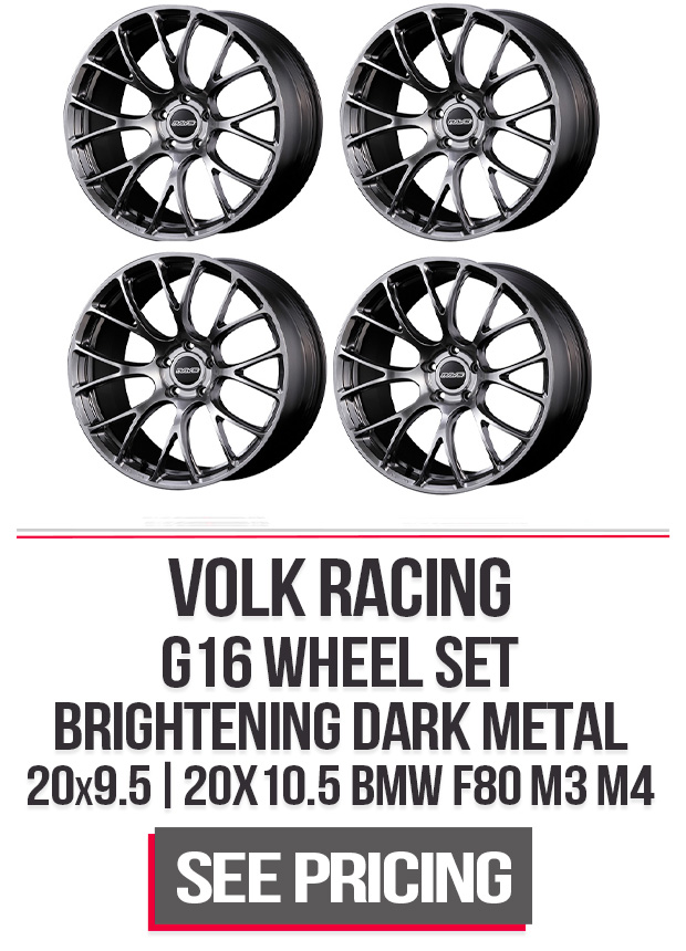 Volk Racing G16 Wheel Set 20x9.5 | 20x10.5 Brightening Metal Dark BMW M3 F8x