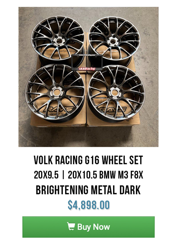Volk Racing G16 Wheel Set 20x9.5 | 20x10.5 Brightening Metal Dark BMW M3 F8x