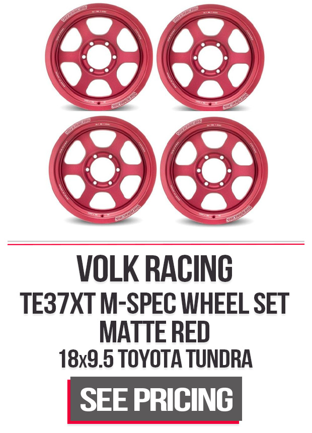 Volk Racing TE37XT M-Spec Wheel Set of 4 Toyota Tundra 18x9.5 5x150 0mm Matte Red
