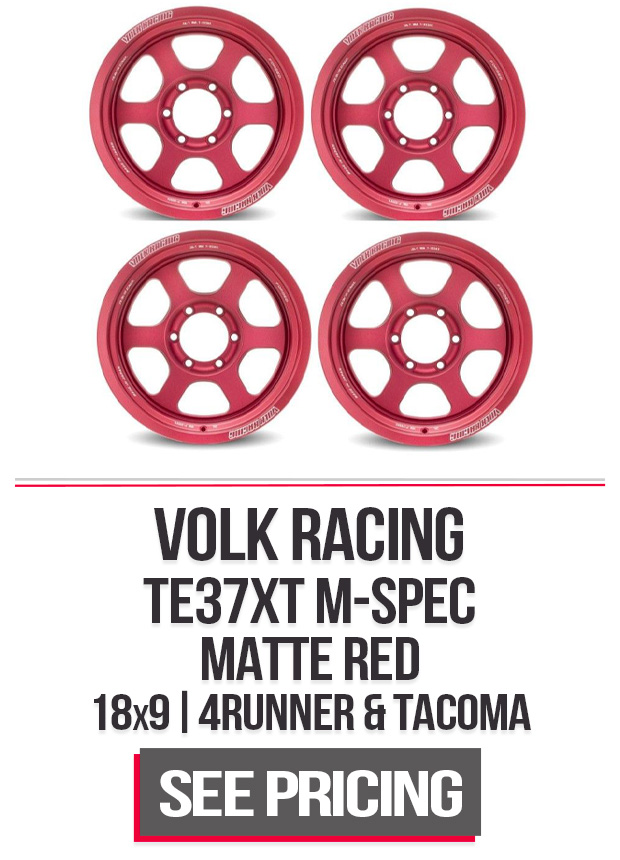 Volk Racing TE37XT M-Spec Wheel Set of 4 Toyota 4Runner | Tacoma 18x9 6x139.7 0mm Matte Red