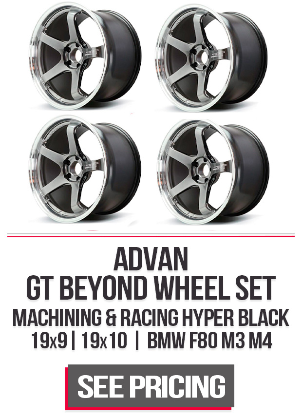 Advan GT Beyond Wheel Set 19x9 | 19x10 Machining & Racing Hyper Black BMW F80 M3