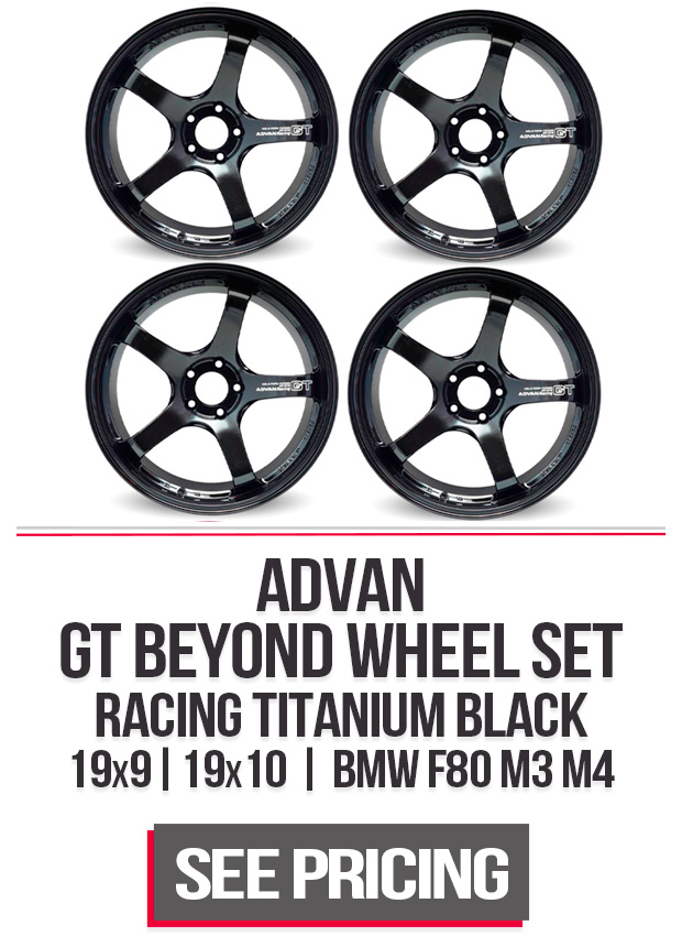 Advan GT Beyond Wheel Set 19x9 | 19x10 Racing Titanium Black BMW F80 M3