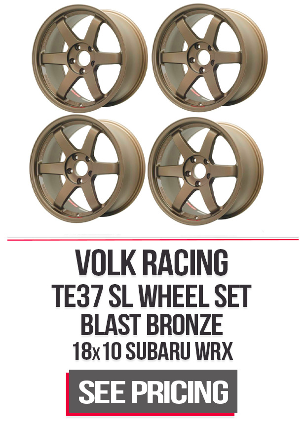 Volk Racing TE37 SL Wheel Set of 4 Subaru WRX STI 18x10 5x114.3 40mm Blast Bronze