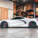 Arctic White C8 Corvette Lowered on VR Forged D01 Wheels