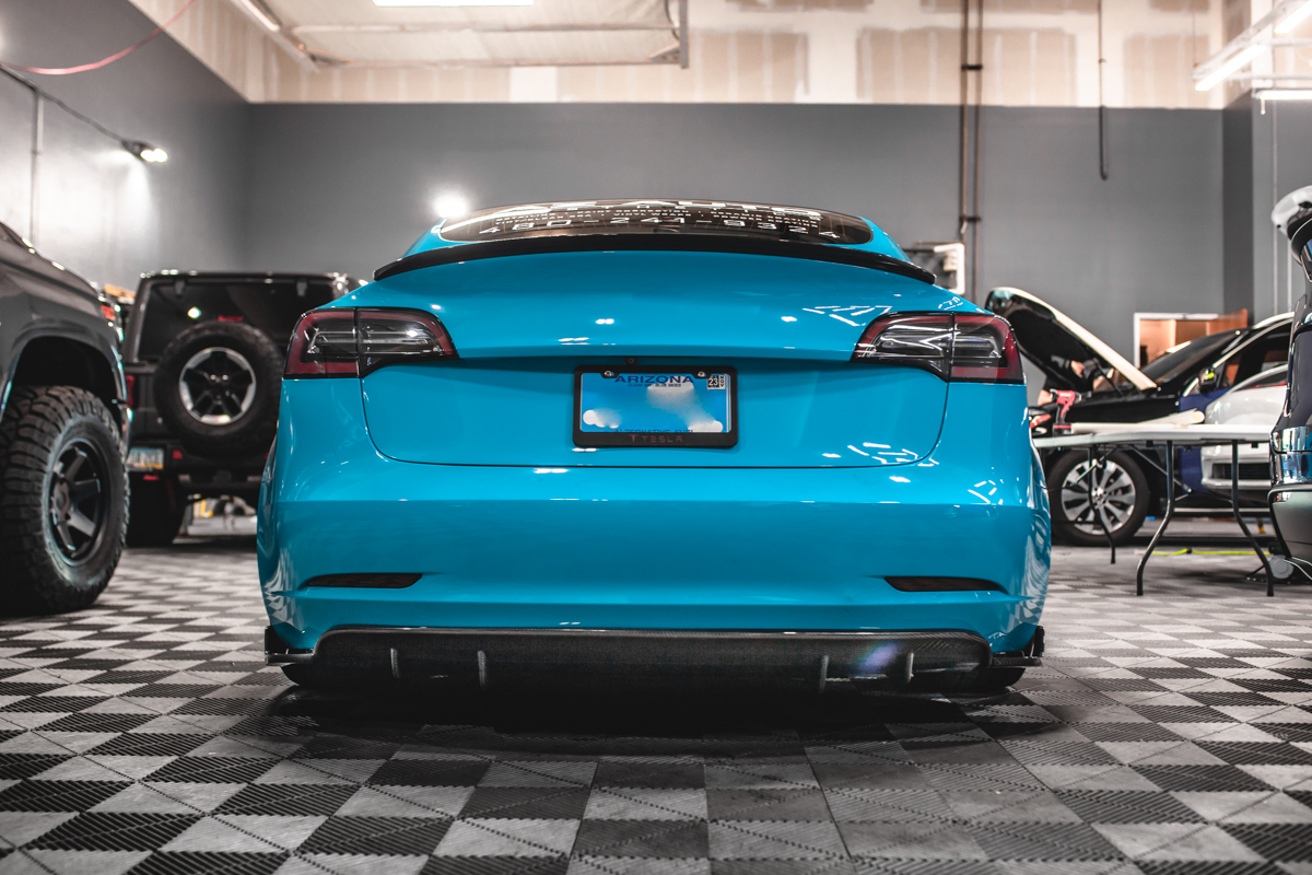 Tesla Model 3 Fresh New Carbon Fiber Aero Kit from Vivid Racing Vivid