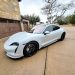 Stunning White Porsche Taycan Turbo with VR Forged D10 in Matte Black