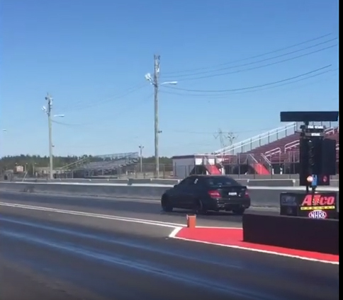 Mercedes C63 AMG LOUD Drag Launch and Run