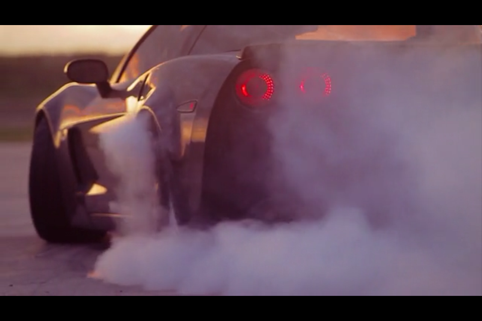 Corvette Z06 Drifts Circles Around Formula Mazda and 997 GT3