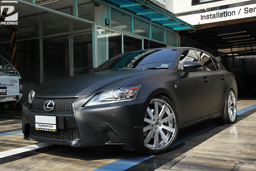 Matte Black Lexus GS-F with Forgiato Concavo Wheels