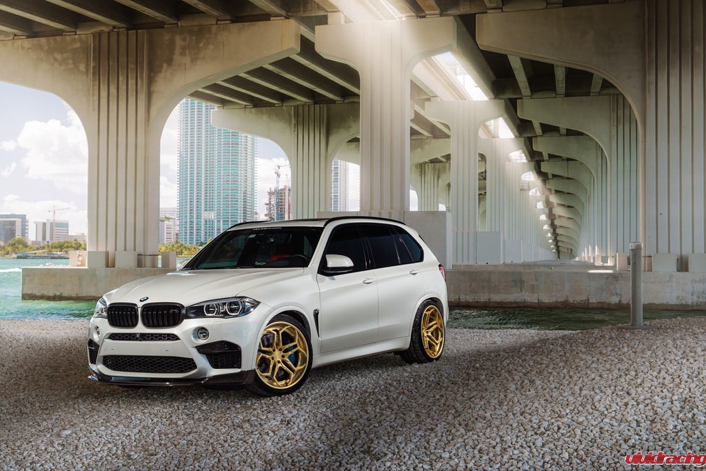 BMW F85 X5M, Velos XX 3-piece forged wheels, gold
