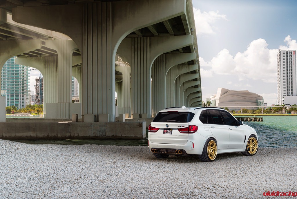 BMW F85 X5M, Velos XX 3-piece forged wheels, gold