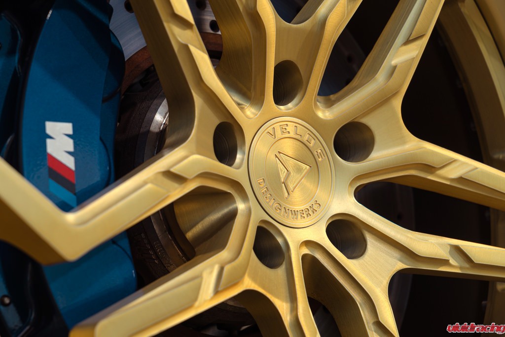 BMW F85 X5M, Velos XX 3-piece forged wheels, gold