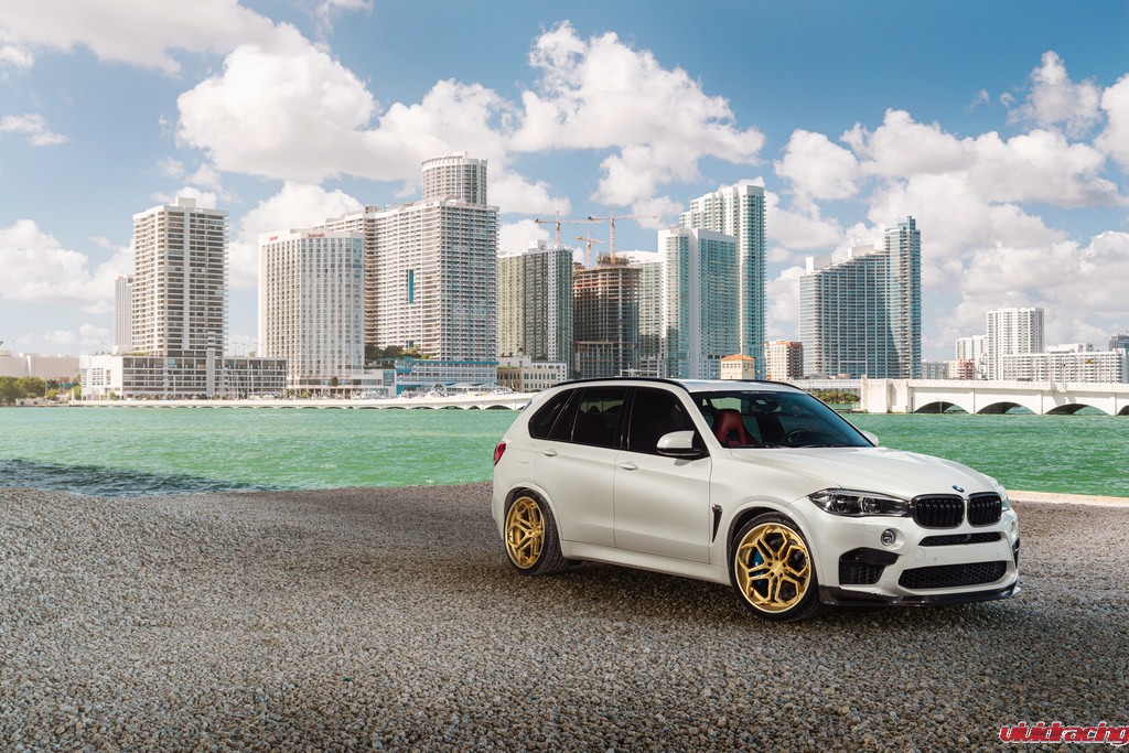 BMW F85 X5M, Velos XX 3-piece forged wheels, gold