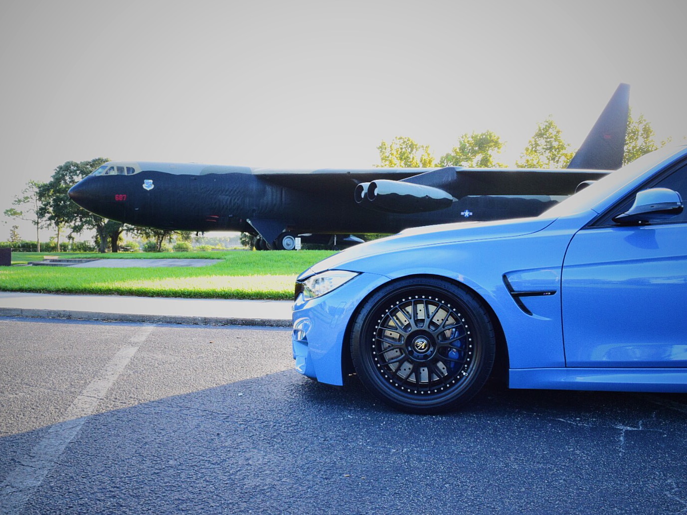 Yas Marina Blue BMW F80 M3 fitted on Work VSXX Wheels