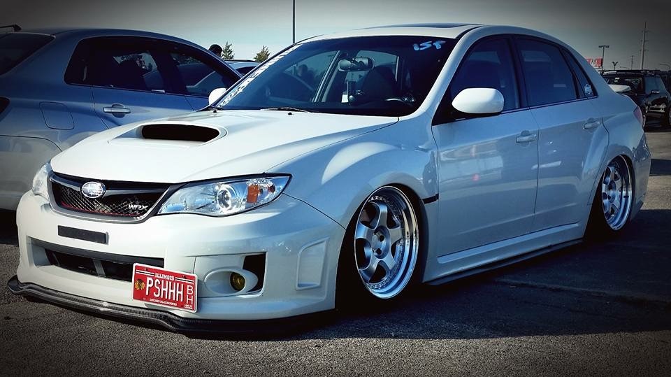 Subaru WRX with AirLift Suspension and Work Wheels 