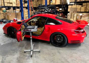 Guards Red Porsche 996 Turbo VR Tuned ECU Flash Install