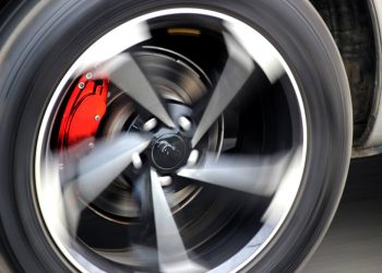 Audi braking system close up.