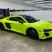 Audi R8 Wrapped Highlighter Yellow with VR Forged D03 Matte Black Wheels