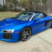 Blue Audi R8 Convertible with VR Forged D04 Hyper Black Wheels