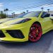 VR Forged Candy Red D01 Wheels on a Corvette C8