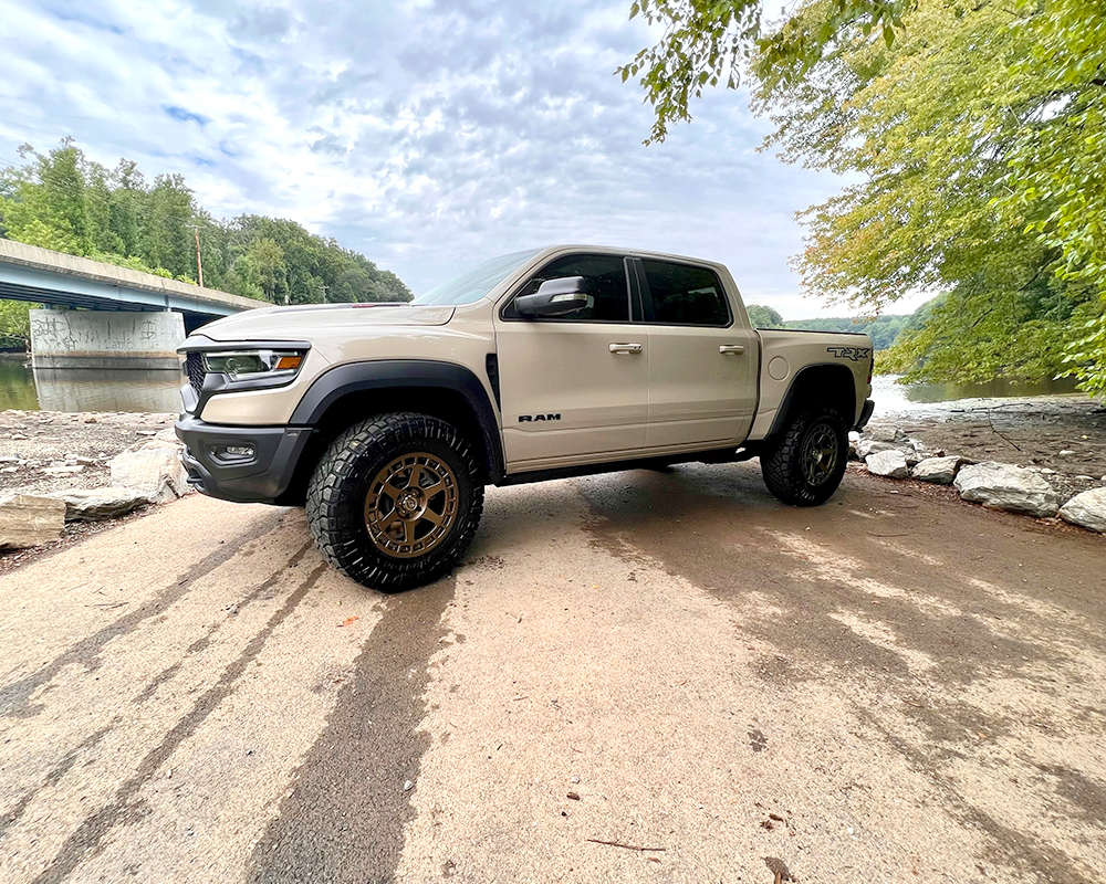 Sand Blast Ram TRX with Satin Bronze VR D14 Wheels Vivid